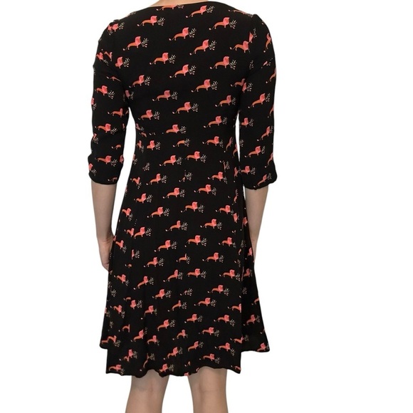 Anthropologie Mini Dress Lion Button Up Animal Twee Casual Cute Size Extra Small - Picture 3 of 8